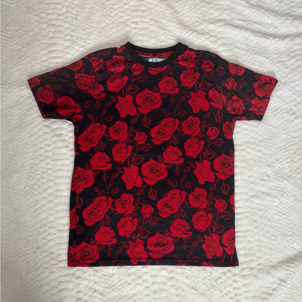 Red and Black Rose T-Shirt